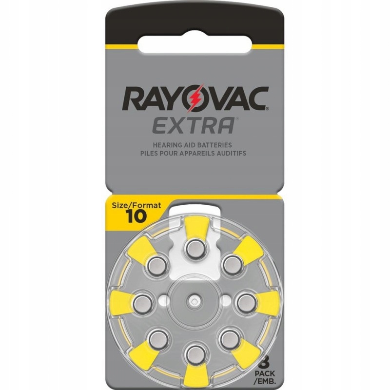 Bateria do aparatów słuchowych Rayovac 10 8 szt. 105 mAh