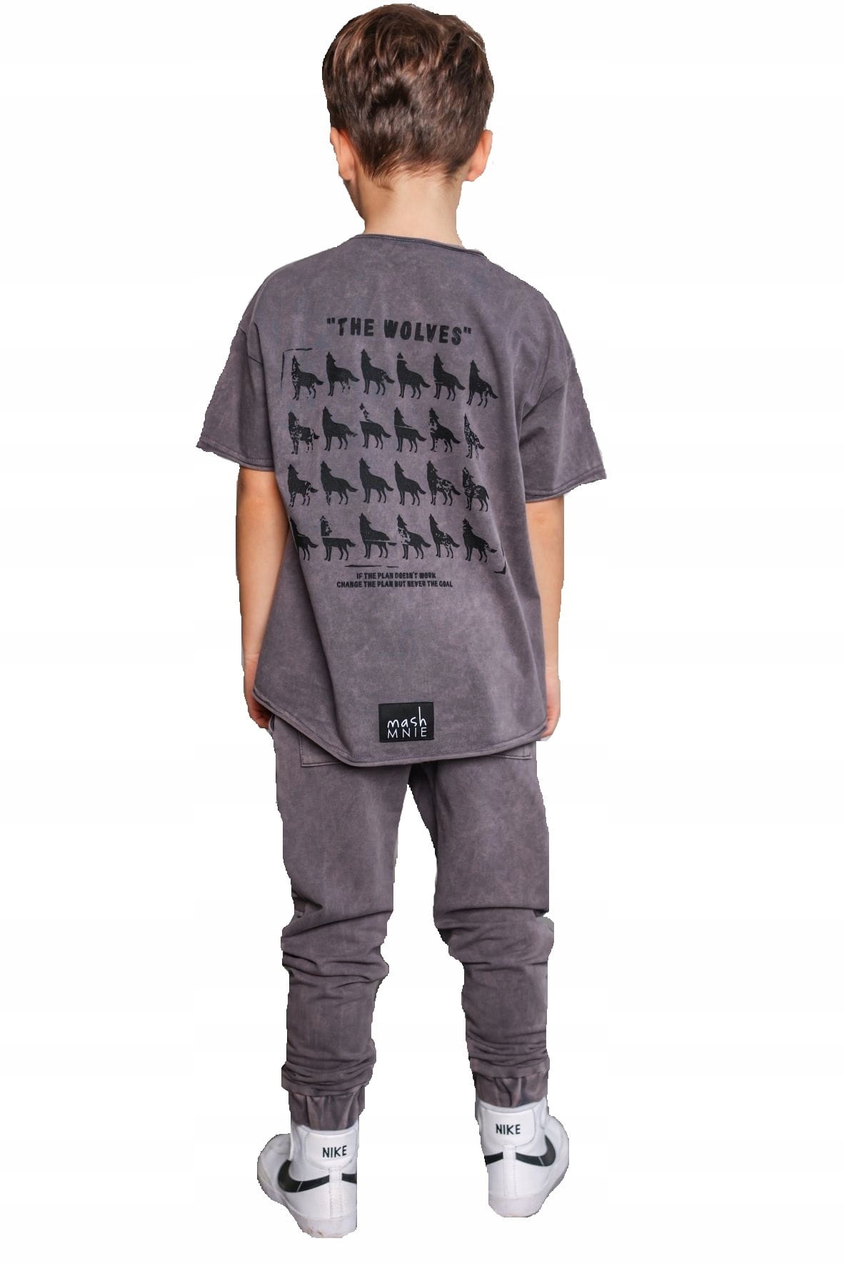 

Szary t-shirt vintage wash Mash Mnie 140/146