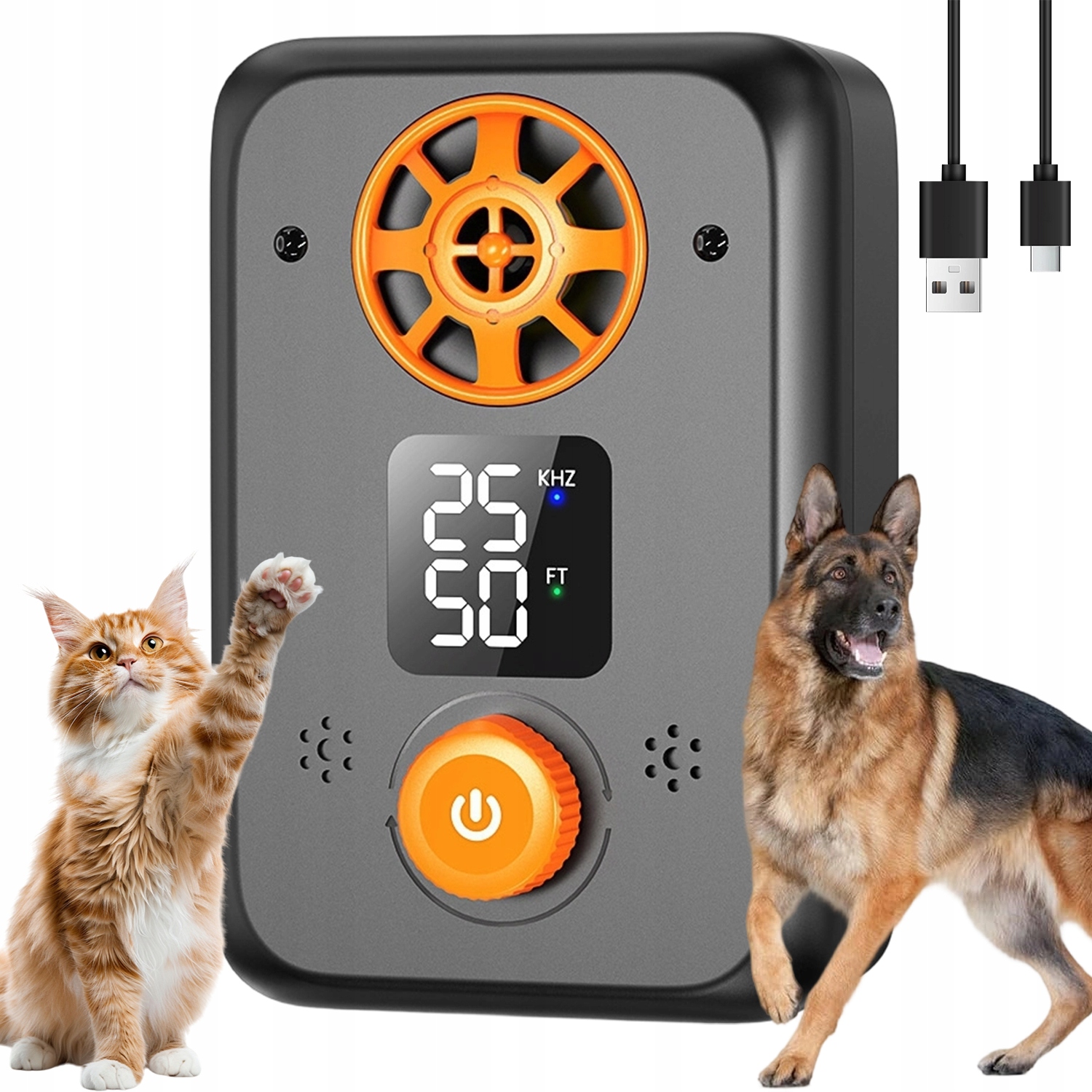 Levně Antištěkač Pro Psa S Regulací Dosahu A Led Displejem, Černý