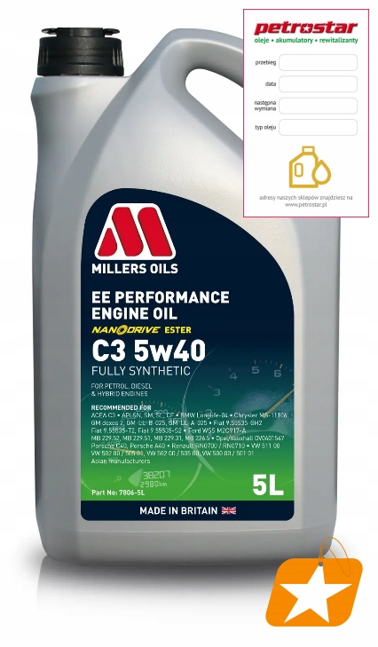 Millers Ee Performance C3 5W40 5L