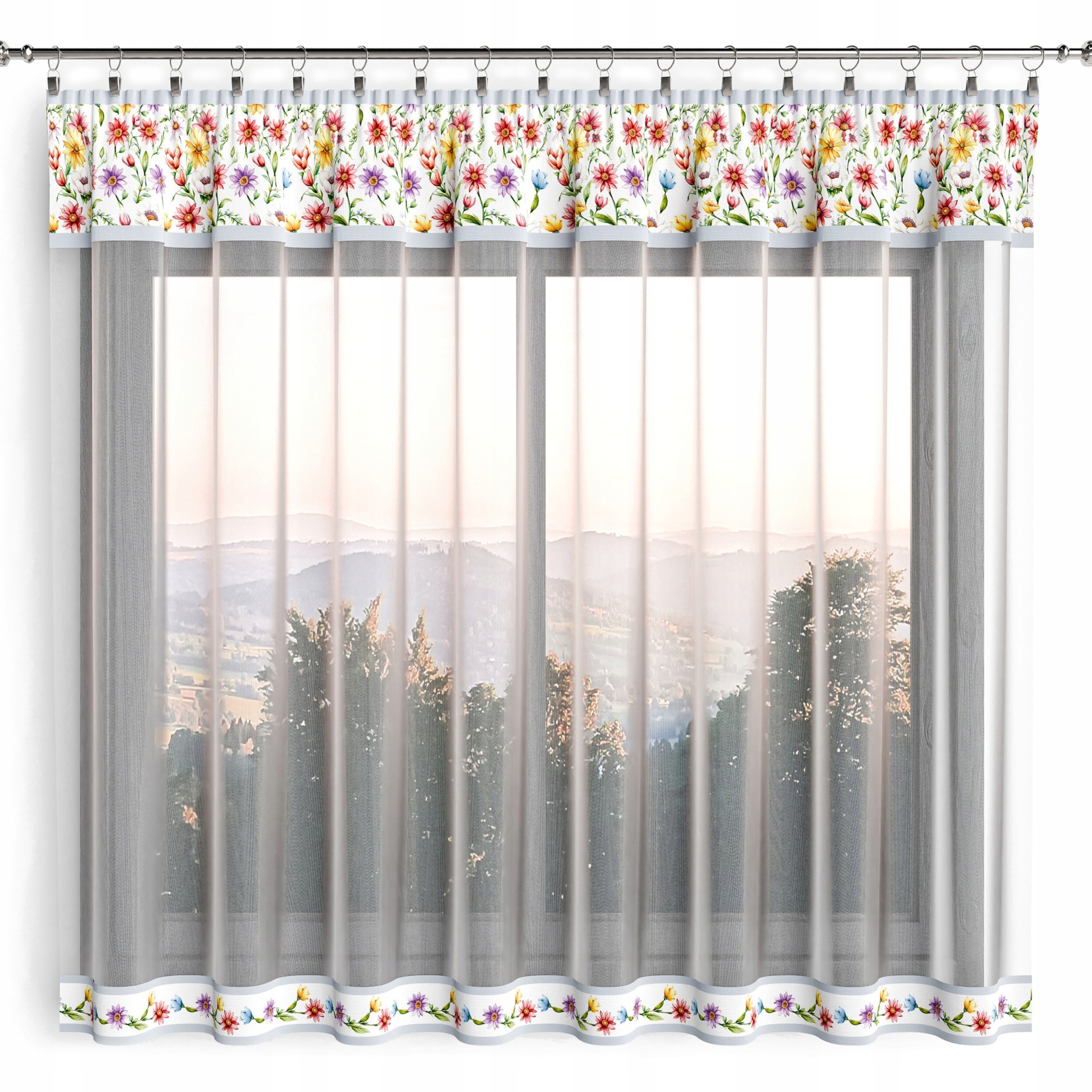 Hotová záclona 300 cm x 160 cm do obývacího pokoje, kuchyně, pokoje s řasící páskou