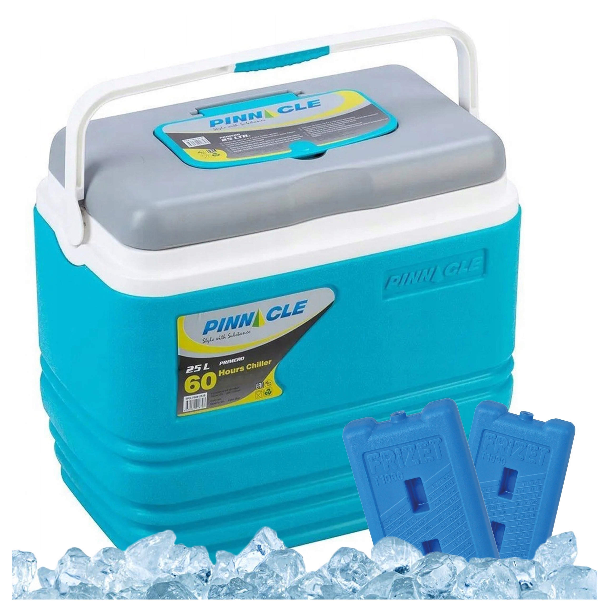 Sada turistické ledničky Pinnacle TPX7006 25L modrá 2 náplně 1 l
