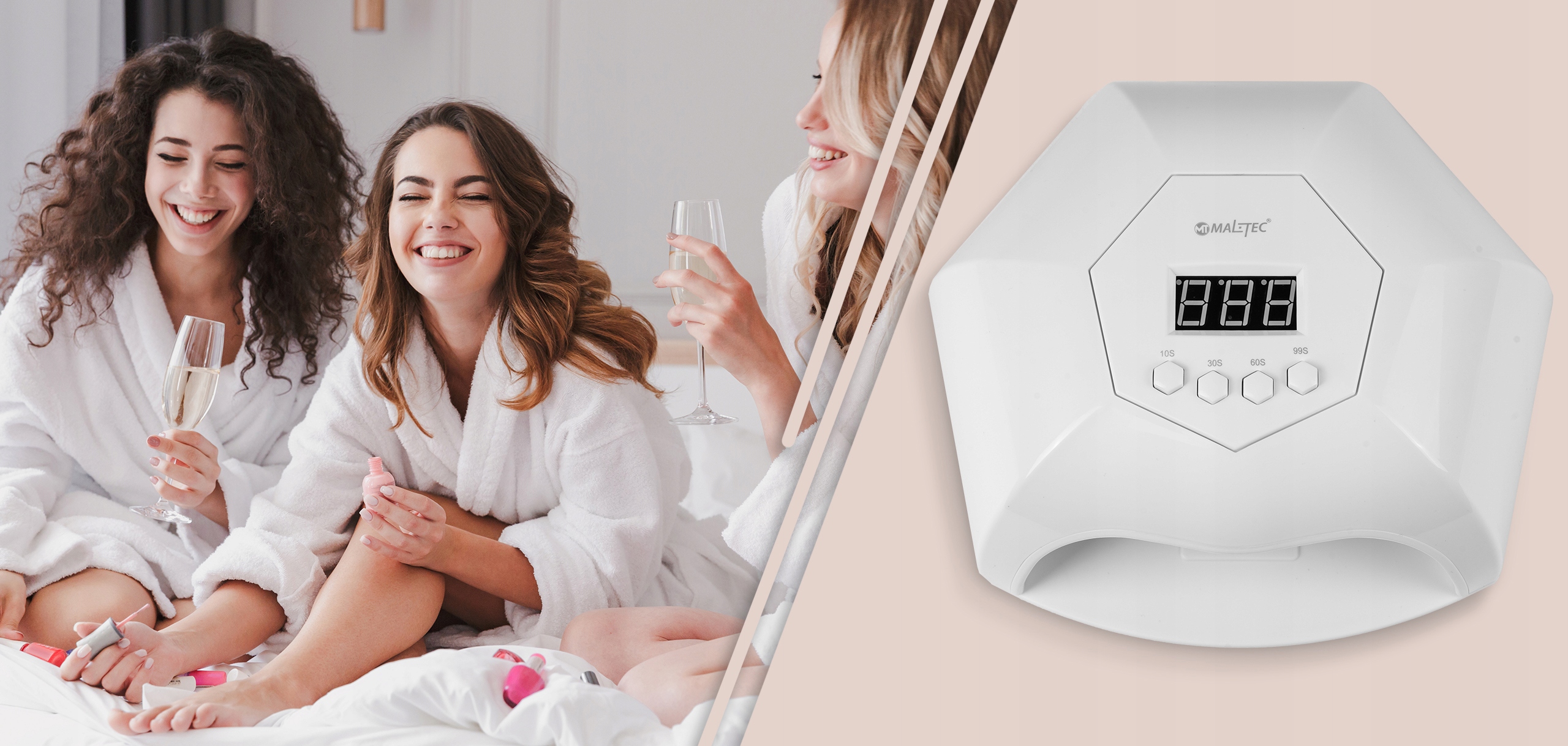 LAMPA DO PAZNOKCI UV LED MANICURE ŻELI HYBRYD SENSOR 42 DIOD 168W Cechy dodatkowe sensor ruchu timer zdejmowane dno