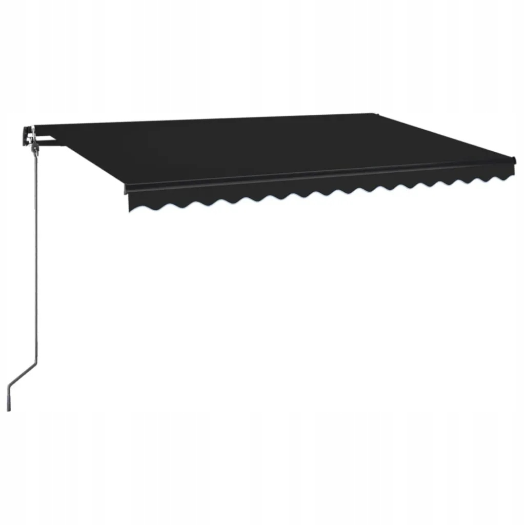 Venkovní markýza 400 x 350 cm antracitová s Led světly