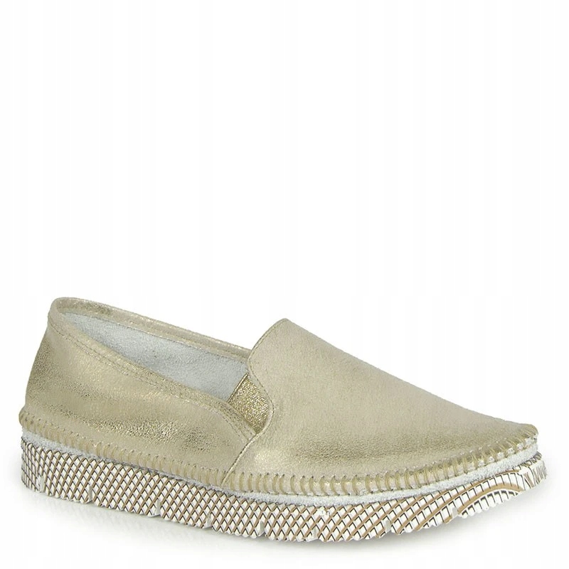 Maciejka 03512-25/00-0 Zlaté Kožené Mokasíny 40 Zlatá