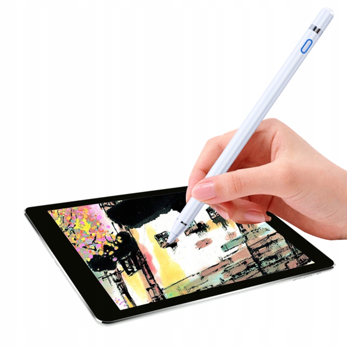 Rysik do Telefony Tableta Tabletu Aktywny Stylus Pen Uniwersalny Kolor biały