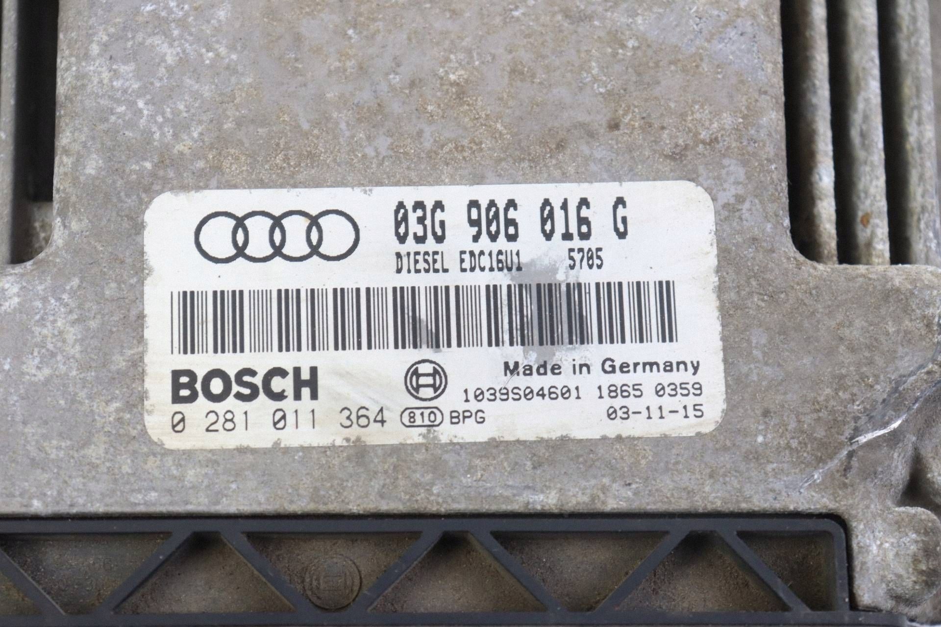 AUDI A3 8P computer control unit of the engine 2.0 TDI 03G906016G 0281011364