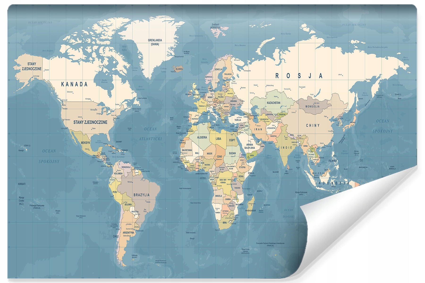 

Fototapeta Ścienna Polityczna Mapa Świata 180x120