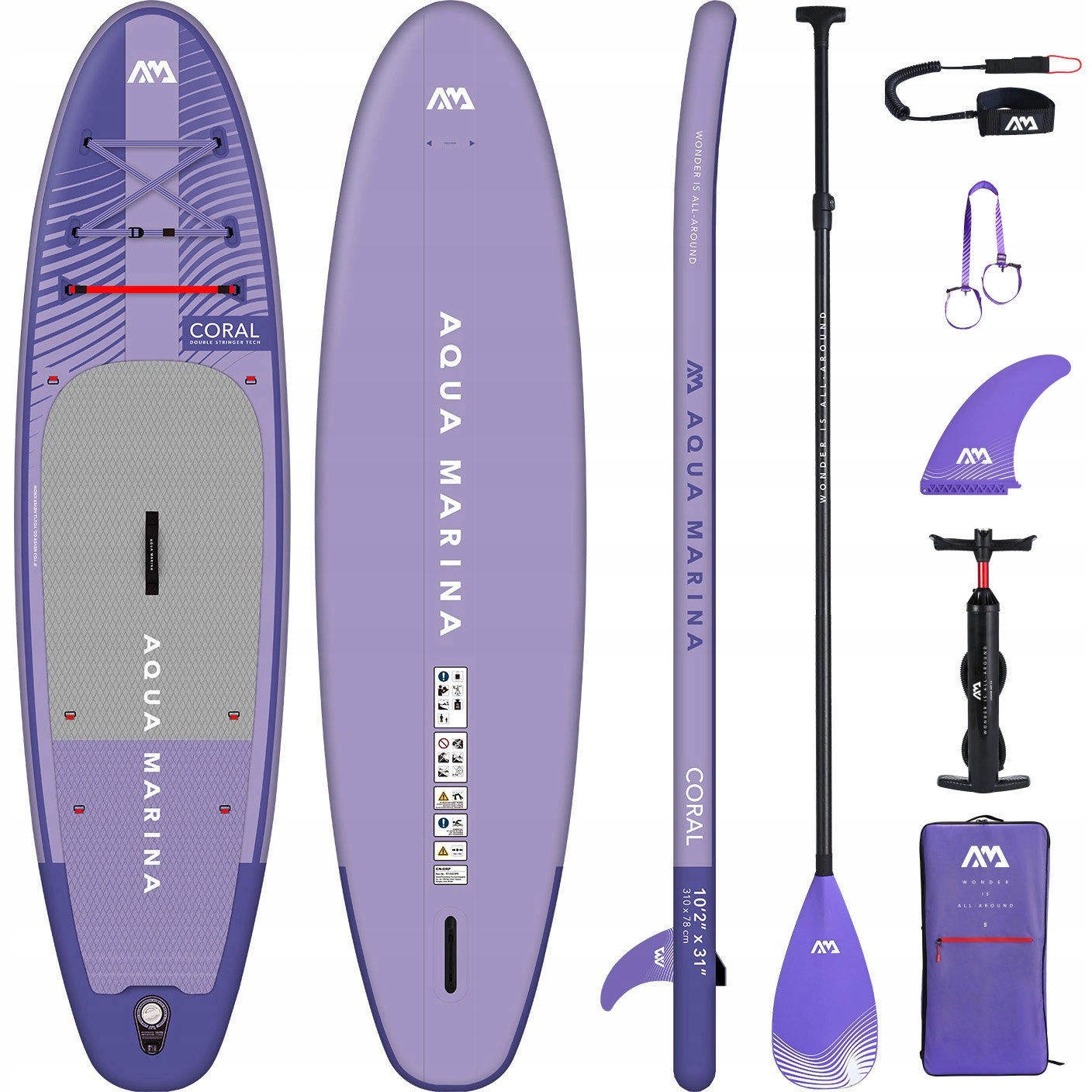 Deska Sup Pompowana Wiosło Aqua Marina Coral 10'2