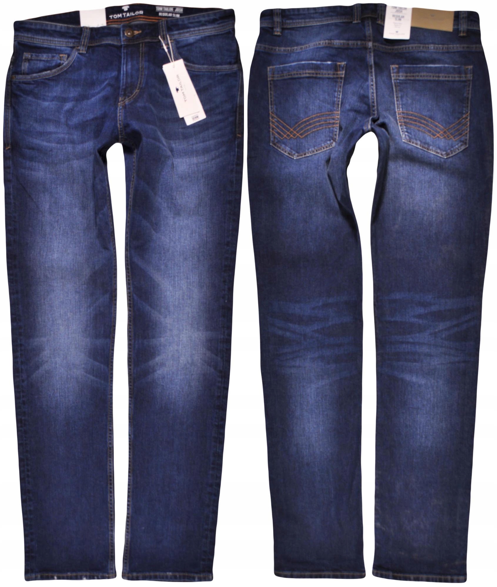 TOM TAILOR nohavice TAPERED blue jeans JOSH _ W33 L36
