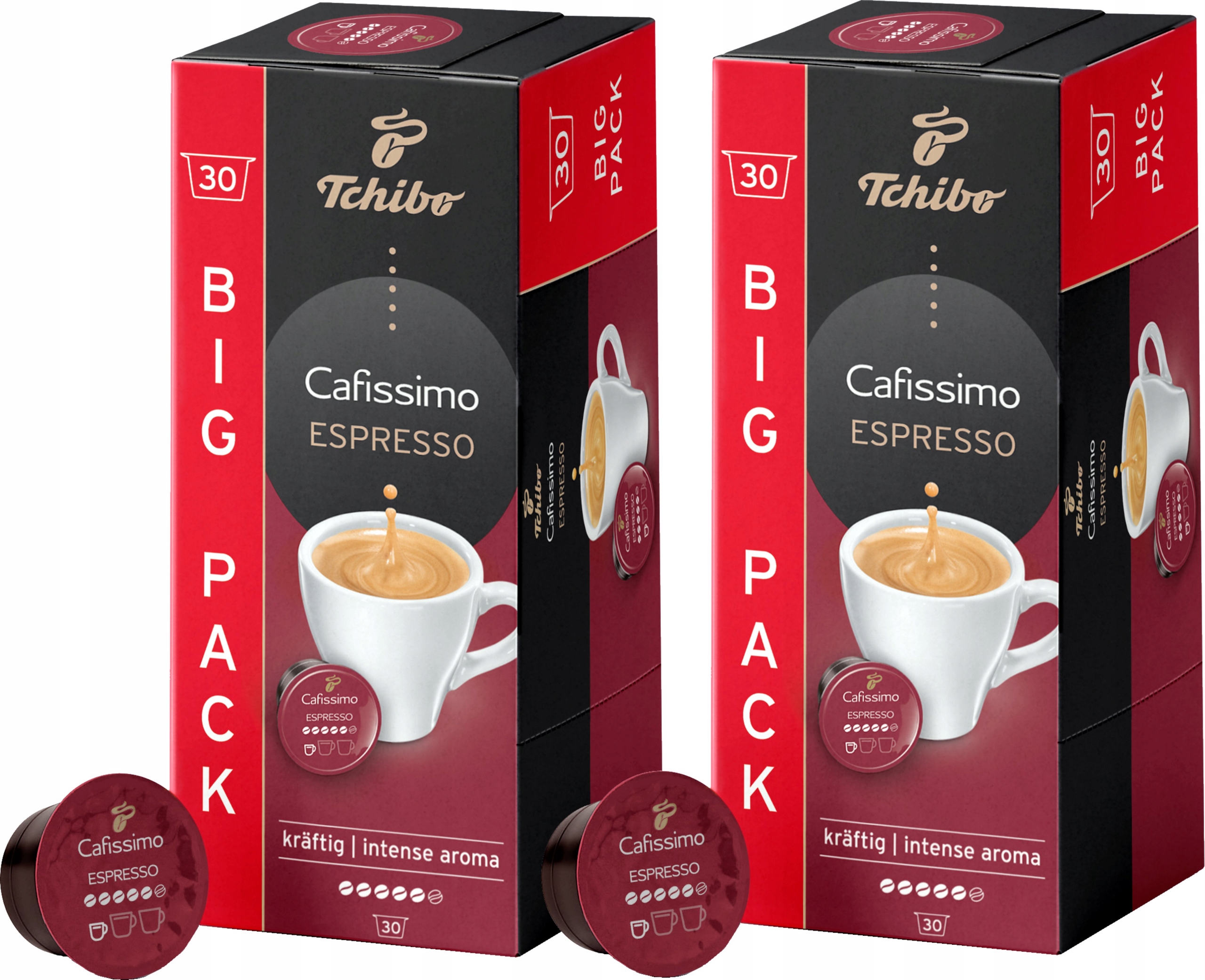 Levně Kapsle Tchibo Cafissimo Espresso Intense Aroma Kraftig 2 x 30 kusů