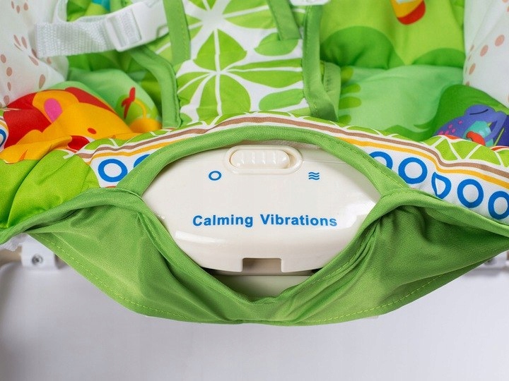 LEŻACZEK BUJACZEK DLA DZIECI FOTELIK ZABAWKI WIBRACJE DŹWIĘKI 3W1 Długość 56.5 cm