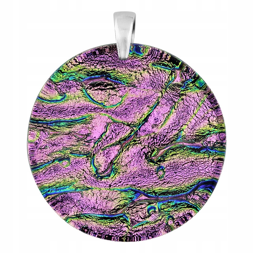 Dámský růžový přívěsek Harf sklo murano kolečko