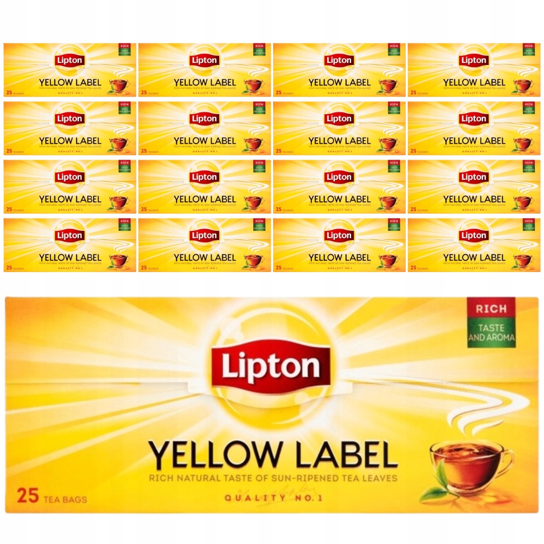 Čaj Lipton Yellow Label 25 sáčků x 16 kusů