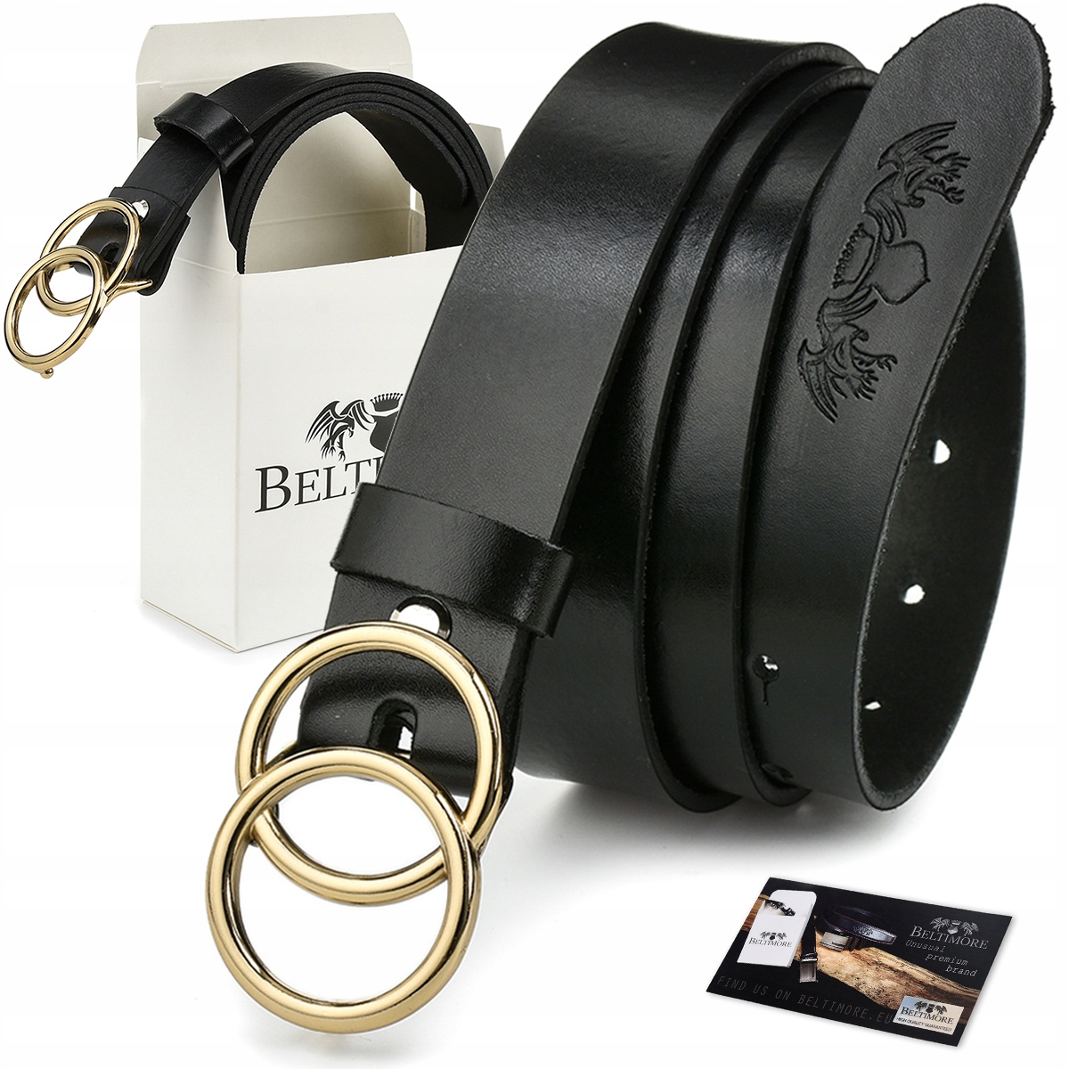 

Skórzany pasek damski do spodni sukienki Beltimore