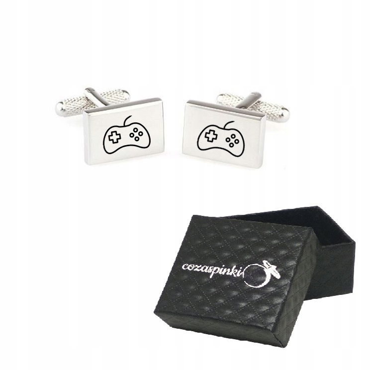 

Spinki do mankietów prostokątne Pady Do Gry ślub