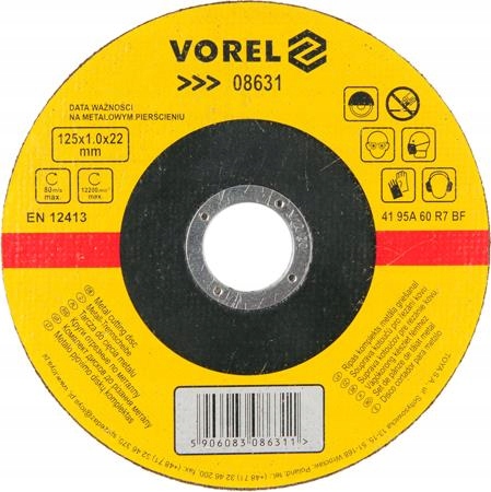 

Tarcza Do Cięcia Metalu 125x1X22 Vorel 08631