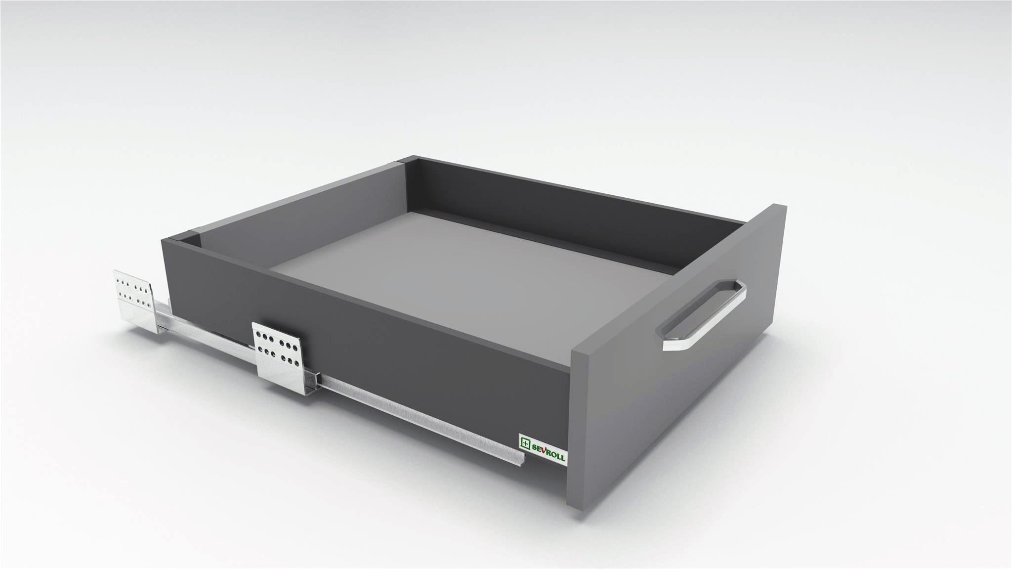 Szuflada SEVROLLBOX SLIM H=84mm L=450mm SZARY