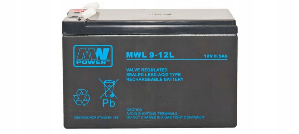 akumulator Mwp 9-12L (Long Life, 12V-9Ah, faston 250)