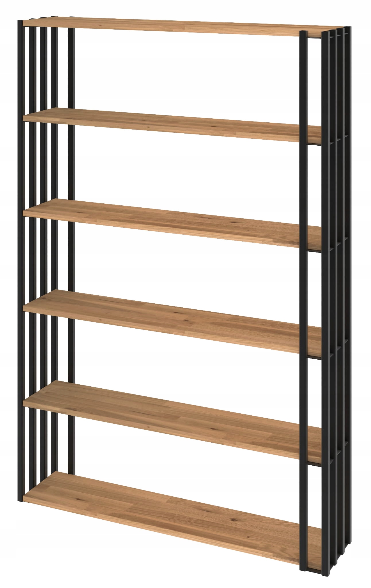 Regál z kovu a dubového dřeva Malaga Loft 152x104x20 cm D6