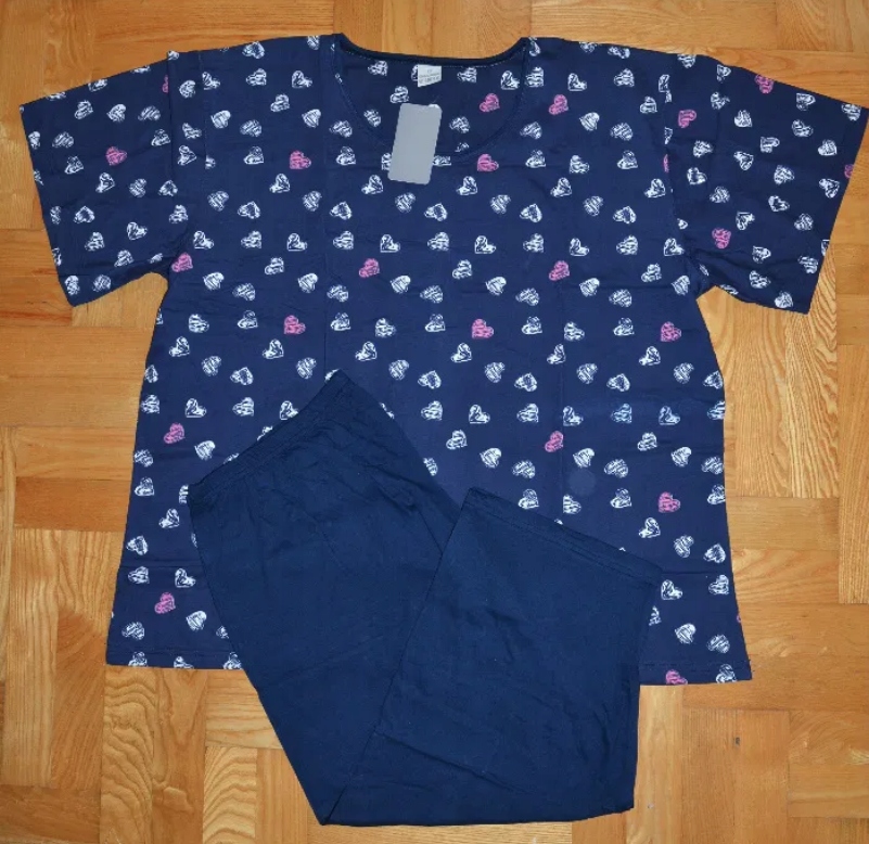 (6) piżama kompl. 100% baweł bluzka rybaczki 52/54