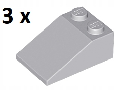 

Lego Light Bluish Gray Slope 33 st 3x2 3298 3szt