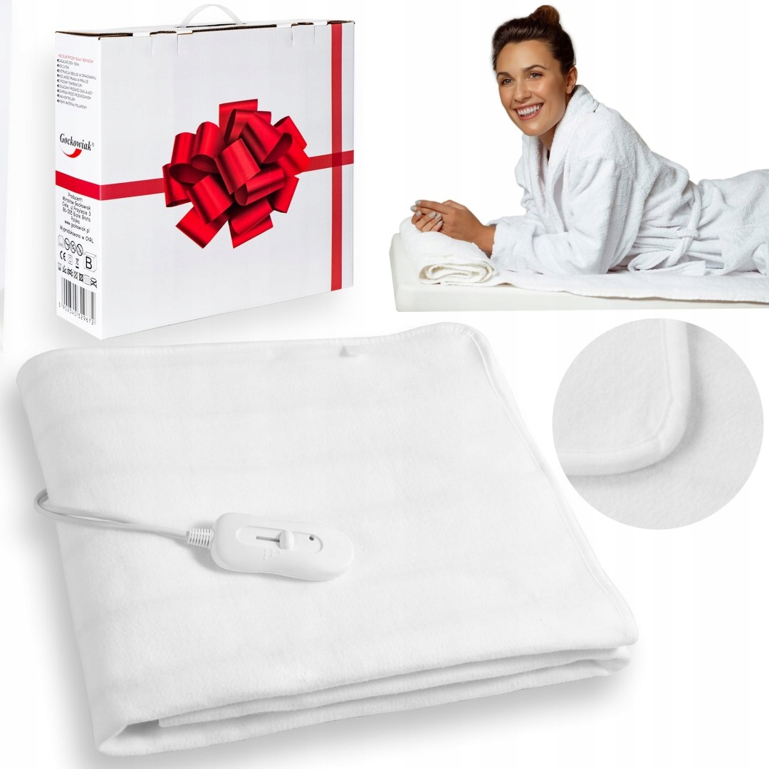 Mata Grzewcza Koc Elektryczny Podgrzewany Grzejący Termofor Wkład 150X80 CM