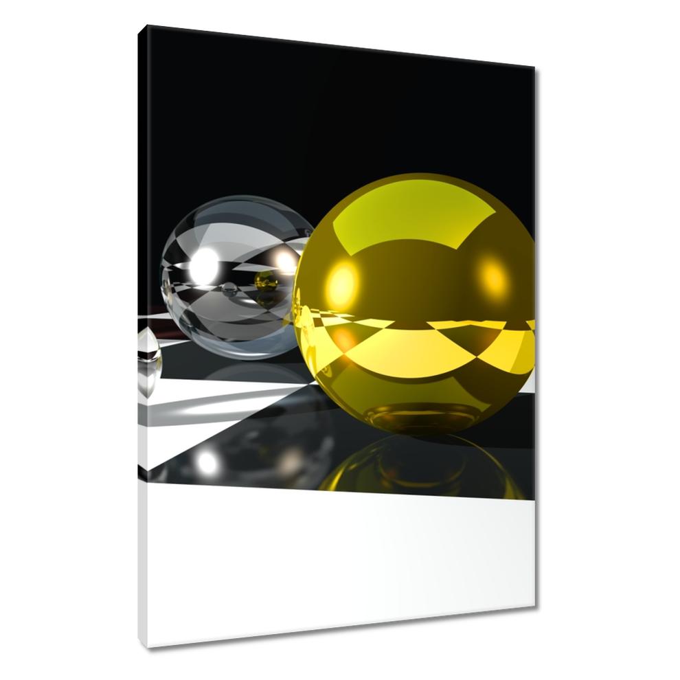 

Obrazy 80x120 Żółta kula na szachownicy