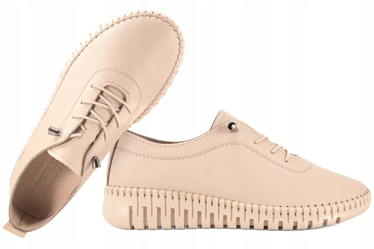 T.sokolski Og 4000 Dámské Kožené Polobotky Pu béžové, béžová 37