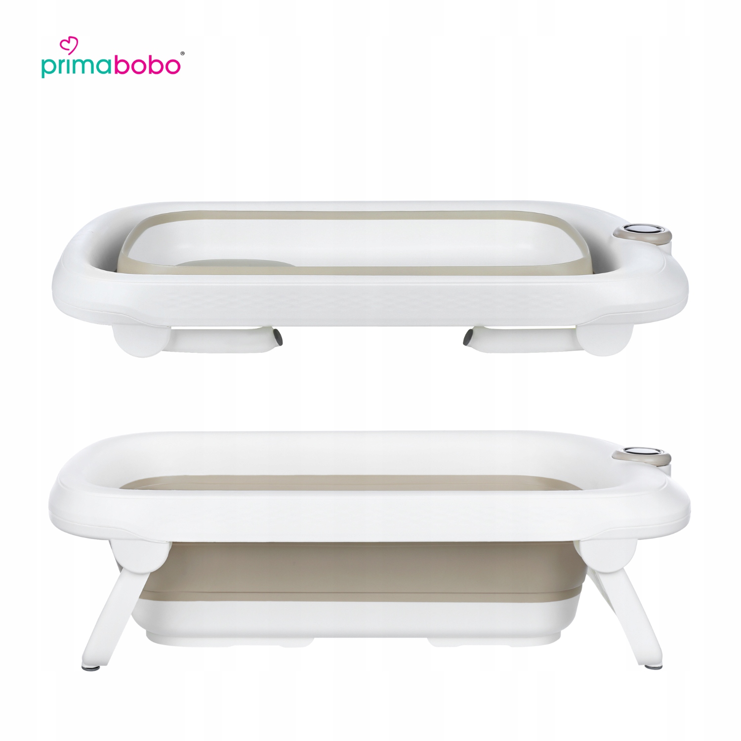 PRIMABOBO Wanienka składana LUX dla dziecka DUŻA termometr silikonowa wanna Rodzaj składana