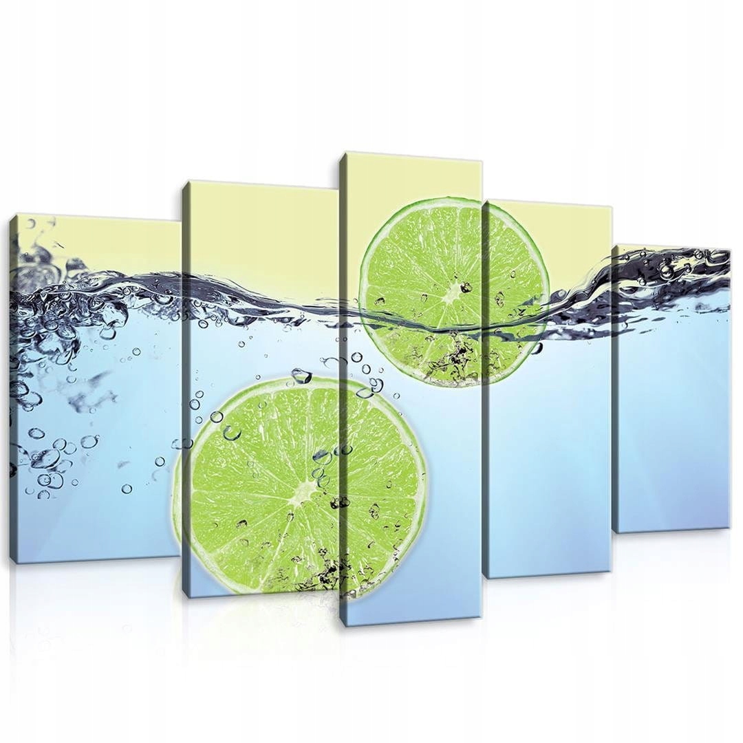 Obraz 100x60 Svěžest Limetka Citrus Voda Osvěžení Léto Energie Dekor