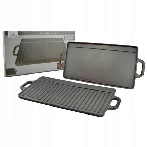 Płyta Grillowa Żeliwna Patelnia Dwustronna 51X24