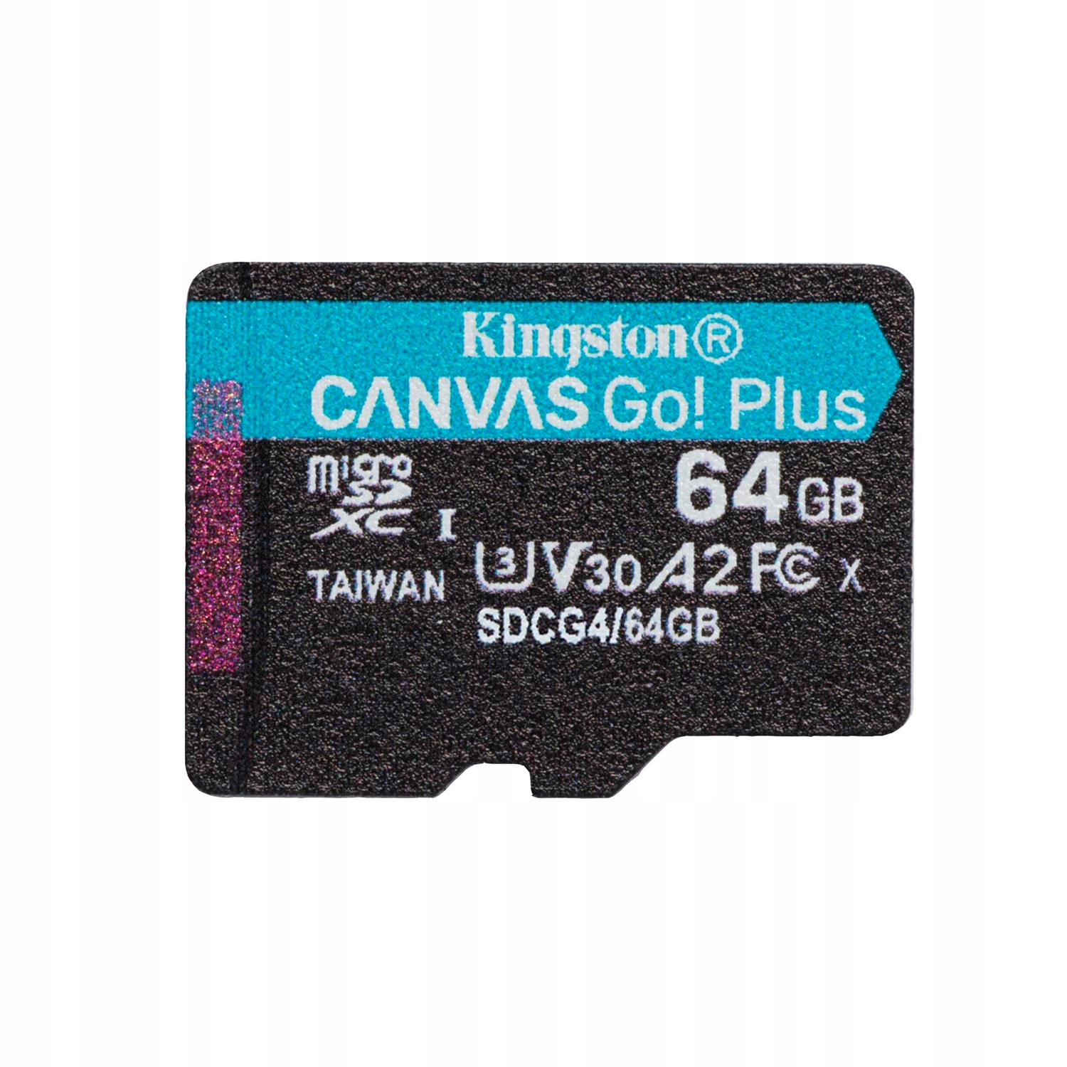 Kingston paměťová karta 64GB microSDXC Canvas Go Plus Gen4 200MB/s A2 U3 V30