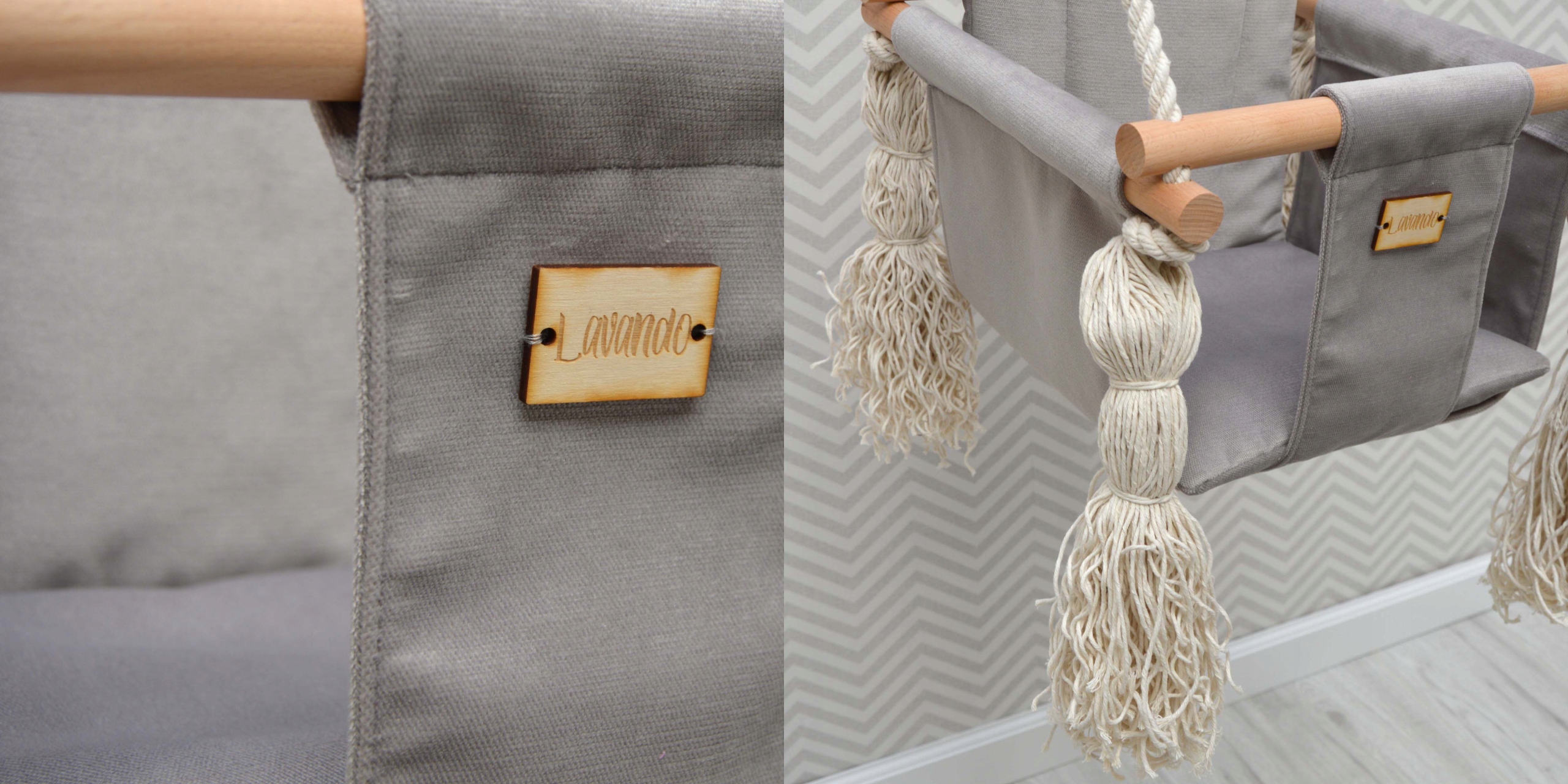 LAVANDO -HUŚTAWKA DLA DZIECI USZTYWNIONA WELUR MIX Marka Lavando