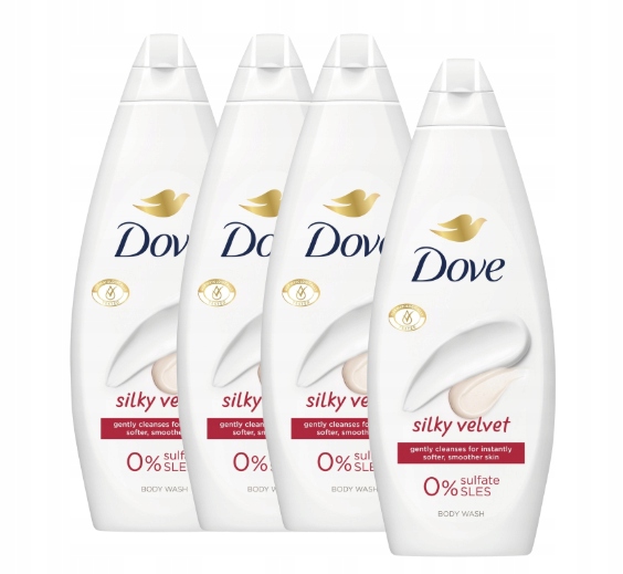 Dove Essential Silky Velvet Żel pod prysznic 4 x 720ml