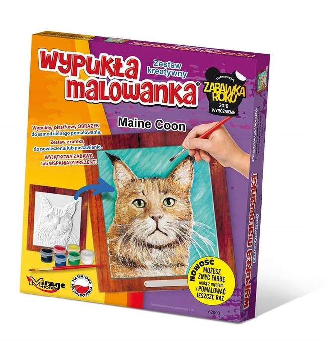 

Wypukła Malowanka Maine Coon kot