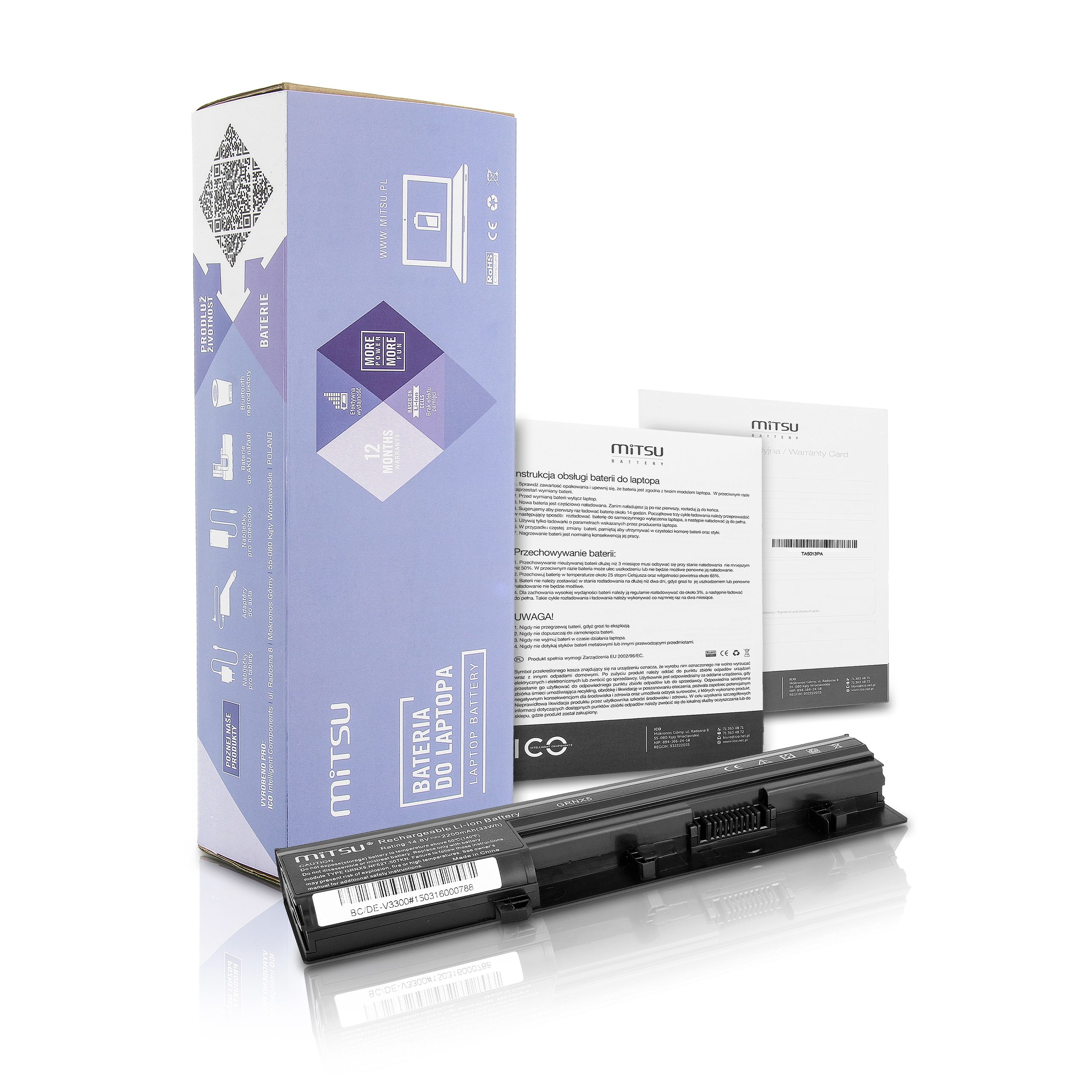 Baterie Mitsu pro Dell Vostro 3300 (2200 mAh)