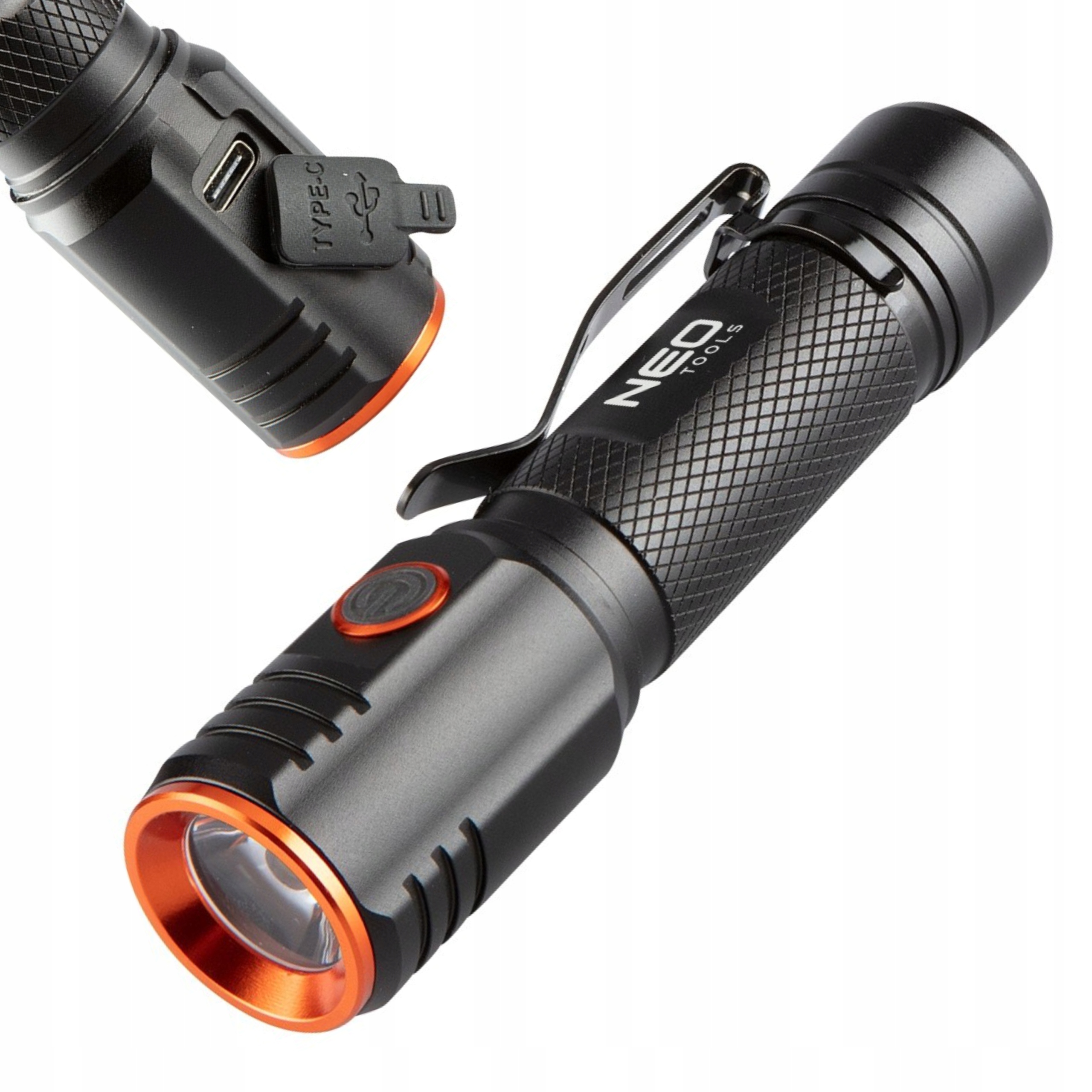 NEO LATARKA RĘCZNA AKUMULATOROWA USB IPX 6 C 2000lm LED 5 STOPNI 99-067 Zasilanie akumulatorowe