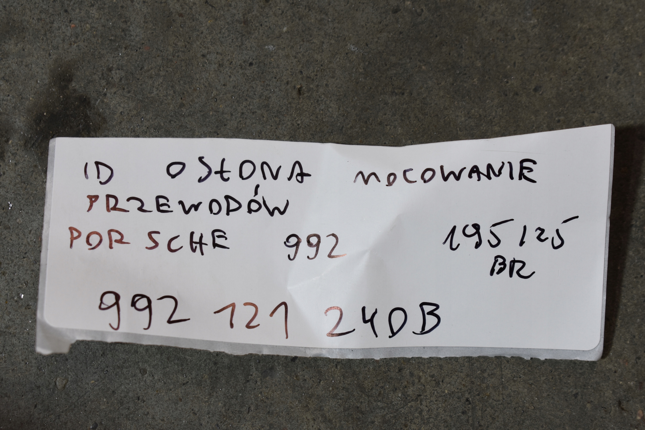 IDEALNA Blende Abdeckung Halter PRZEWODOW PORSCHE 992 1