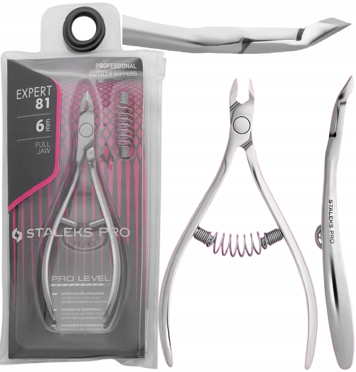 Staleks Profesionální kleštičky na kůžičku Expert 81 6mm Unikátní zahnuté