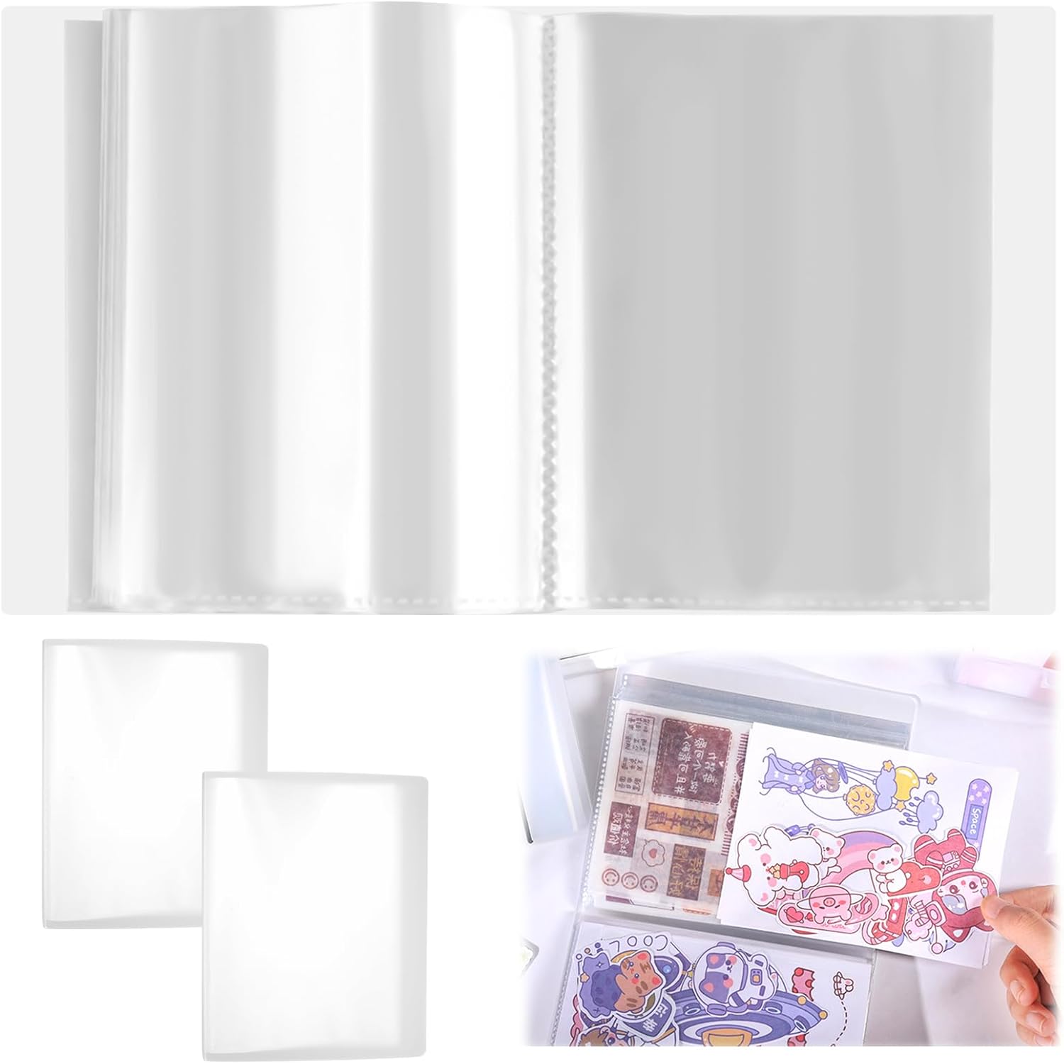 2 x Album na zdjęcia 11 x 15 cm 80 stron przezroczyste kieszonki pocztówki