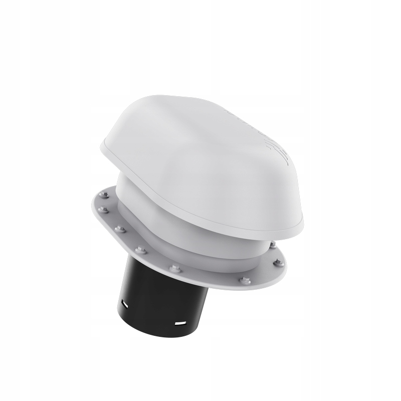 Větrací komín fi125 Ploché Pokrytí Světle Šedý 7036