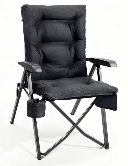 Songmics Składane krzesło kempingowe, krzesło ogrodowe, krzesło wędkarskie