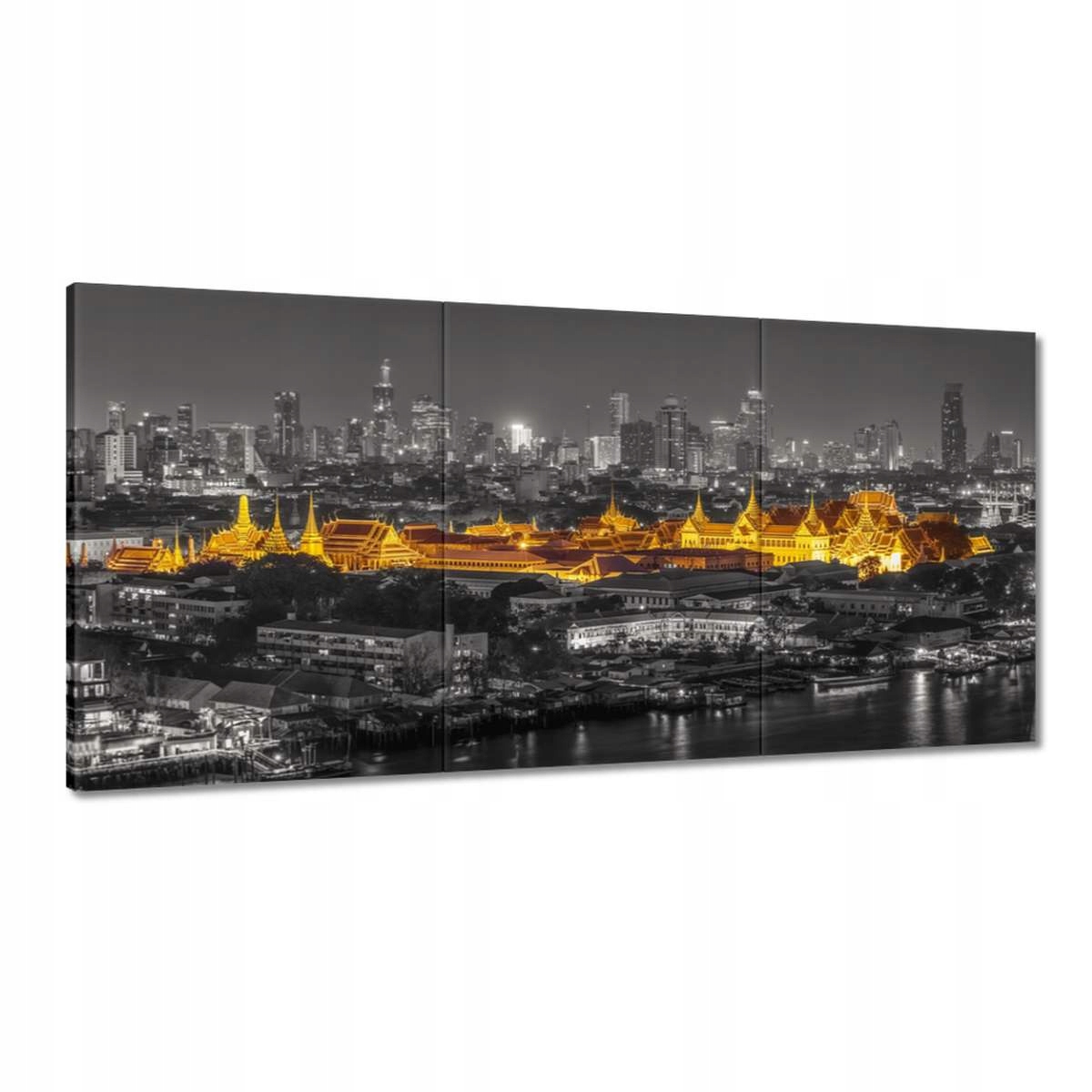 Obrazy 180x90 Gold night v Bangkoku