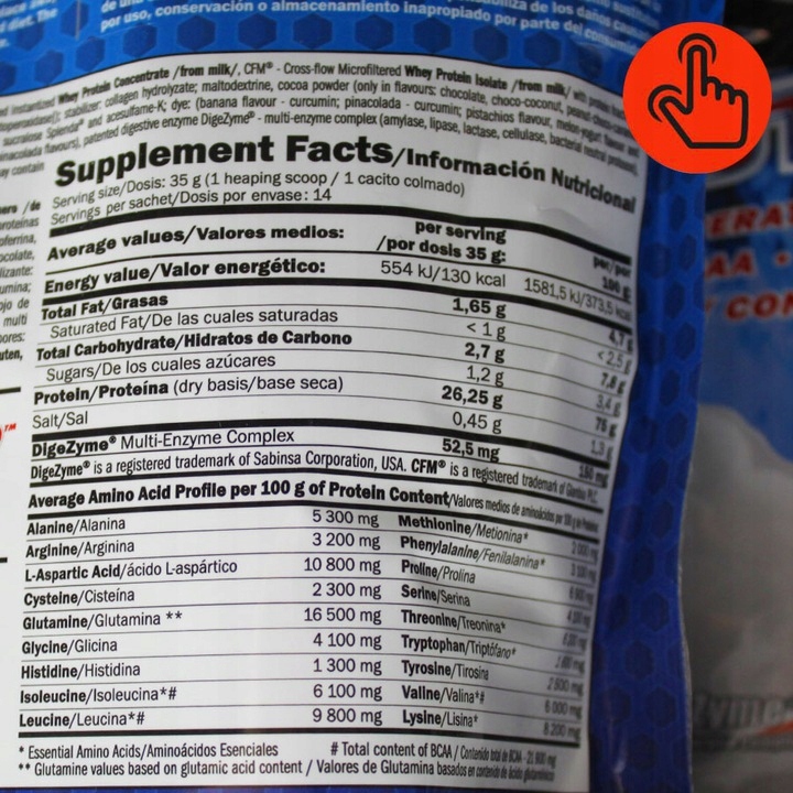 ODŻYWKA BIAŁKOWA W SASZETKACH CIASTECZKO Amix Fusion Protein WPC IZOLAT Pojemność 30 ml