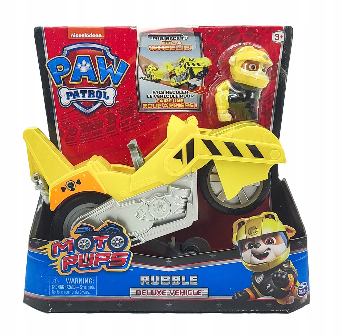 PSI PATROL RUBBLE FIGURKA I MOTOCYKL MOTO PUPS Materiał Plastik