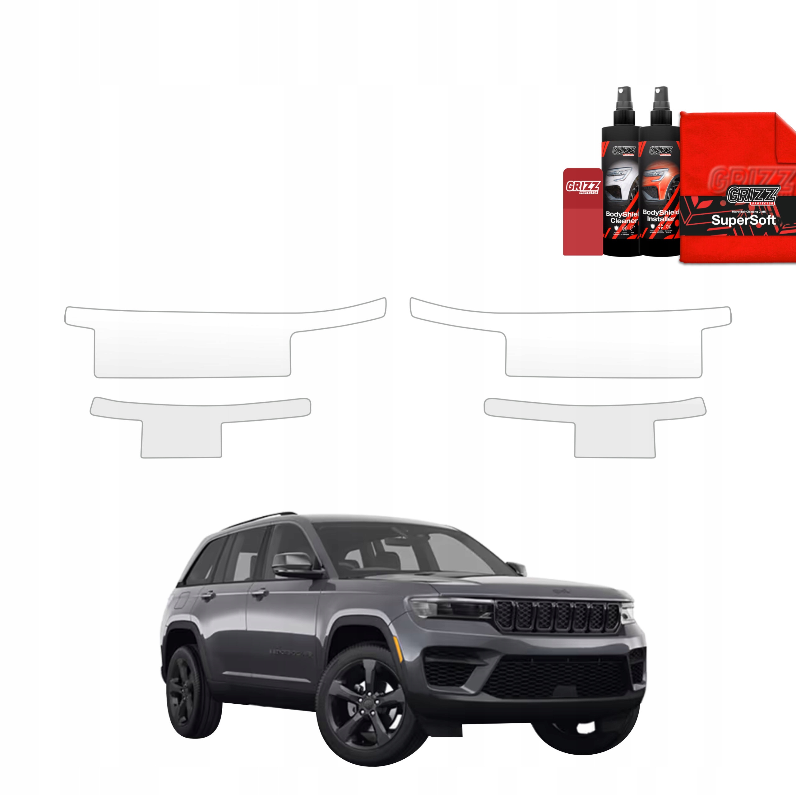 4v1 Fólie Ppf dýha na prahy pro Jeep Grand Cherokee (2025)