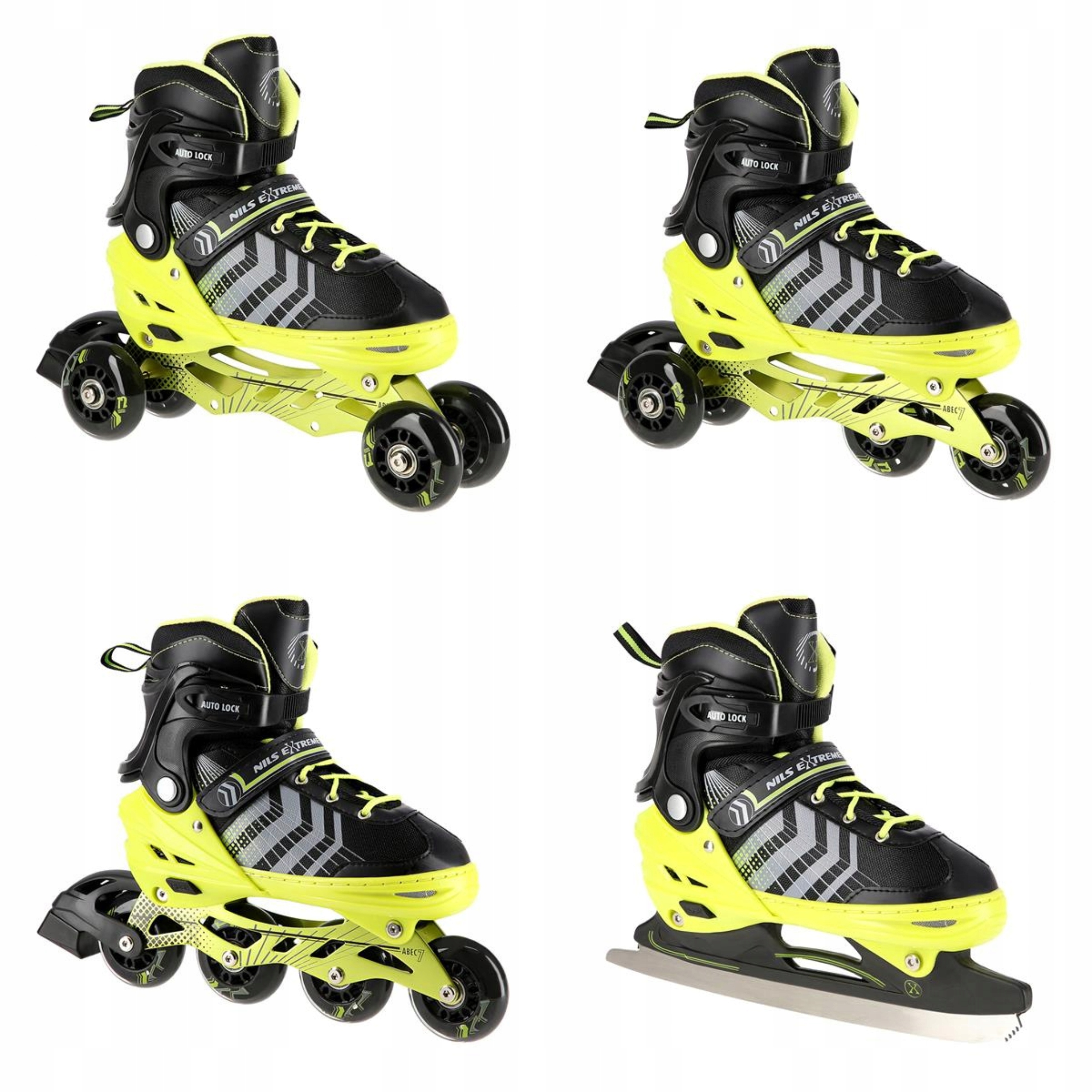 Brusle 2v1 4v1 Nils Extreme M 34-38 Barva Černá Zelená