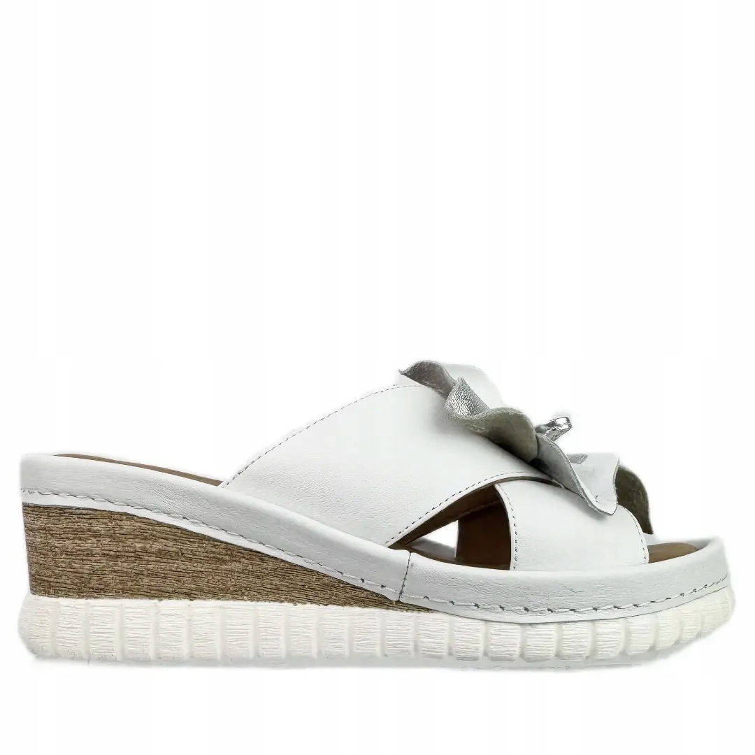 Nazouváky pantofle Artiker 54C0538 bílé 39, Bílá