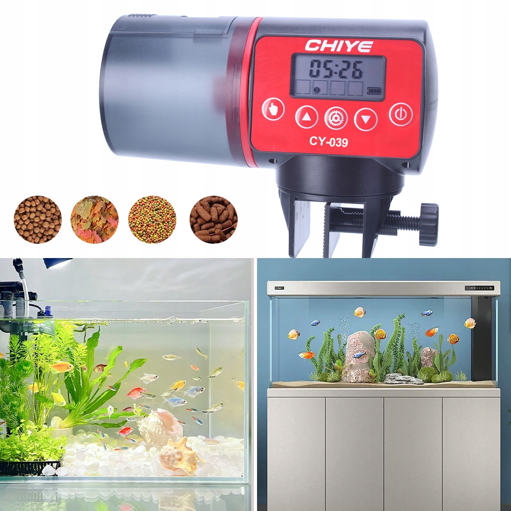 Levně Automatické krmítko pro ryby LCD Automatický Krmítko Pro Ryby